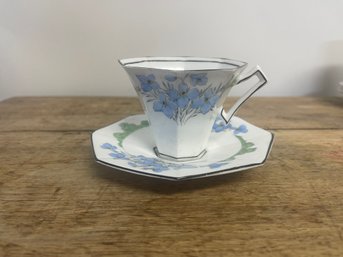 Early China Blue And Green And White Tea Cup Set