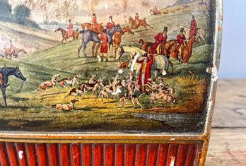 Pair Vintage Borghese Equestrian English Fox Hunt Horse Scene Bookends