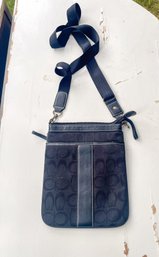 Black And Grey Coach Handbag/Messenger Bag