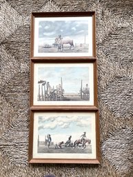 1951 F. Molina Campos Lithograph, Set Of 3