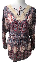 Glam Made In The USA Boho Tunic Dress Small
