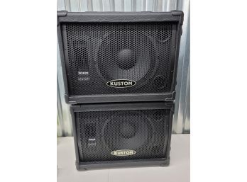 Pair Of Kustom Model KPC 10M Speakers Great Condition!