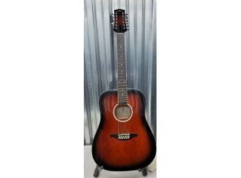 Great For Beginners! SX 12 String Acoustic Guitar With Nylon Hardshell Gig Bag Excellent Condition!