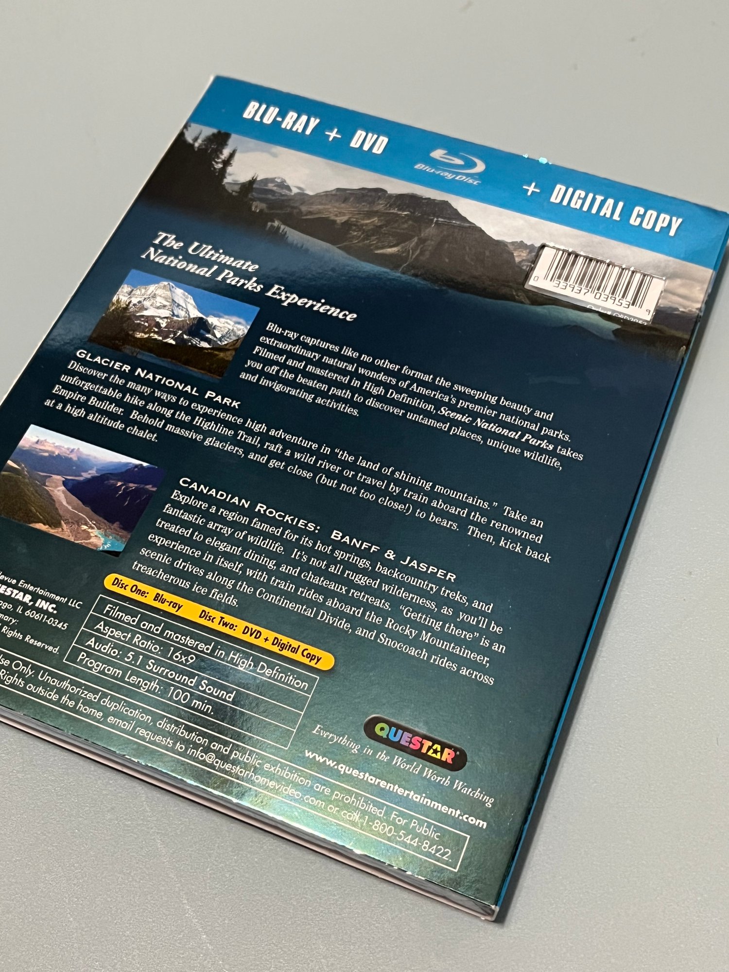 DVD/Blu-Ray: Glacier, Banff, Jasper Scenic National Parks New