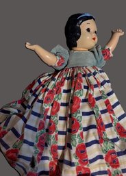 Snow White Doll 1937 -1938 Original Garments, Hand Painted 12' Tall