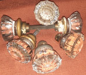 Antique Glass. Door Knobs
