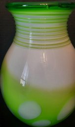 Beautiful  Green And White Large Vase