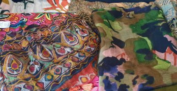 A Bundle Of Five Large Scarves
