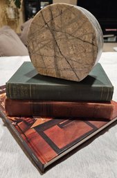 Antique Books And Marble Bookend