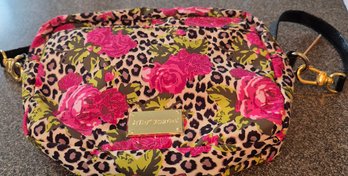 Betsey Johnson  Vintage  Leopard  & Rose Cross Body Bag