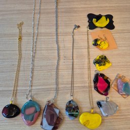 Lot Of Hand Crafted One Of A Kind  Glass Jewelry