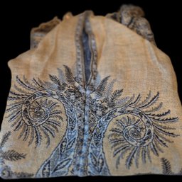 Vintage Boho Indigo Paisley Shawl