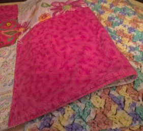 Crib Quilt  And A Toddlers  Knitted  Quilt. Bundle