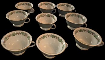 16 Gold Trimmed China Cups By Franciscan Made In The US