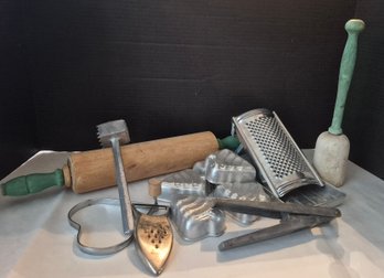 A Varity Of Vintage Kitchen Utensils