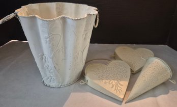 Four Metal Holders (Planters) Small And Large