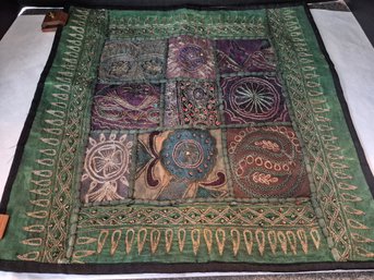 Embroidered Patchwork Wall Hanging