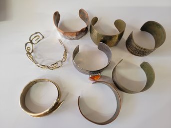 Lot Of Brass Bracelet Bangles