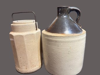 2 Antique American Stoneware Pottery