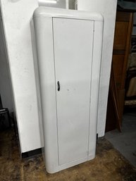 Vintage White Metal Cabinet (1)