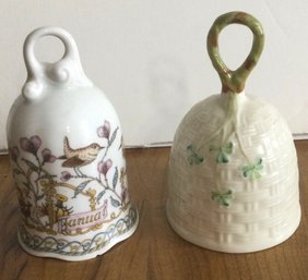Belleek Shamrock Bell &  Hutschenrenthen Birthday Bell