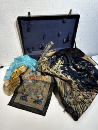 Lot Of Vintage Japanese Tapestries And Accessories