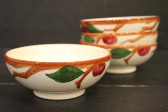 4 Small Bowls, Franciscan Apple