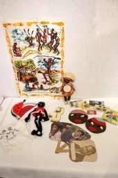Australian Aborigines Tea Towel, Caribbean Souvenir Doll, Watermelon Potholders, Black Americana Face Trivets