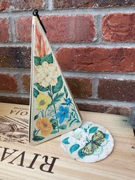 Vintage Metal Floral Windchime