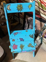 Fun Folding Chair, Hand Painted