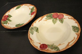 2 Franciscan Apple Soup Bowls