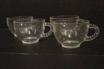 Set Of 4 1950s Federal Glass Co. Tea/coffee Cups