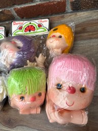 6 Vintage Doll Heads And Arms