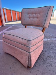 MCM Tufted Slipper Chair Out Armrest