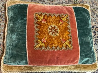 Velvet And Tapestry Pillow