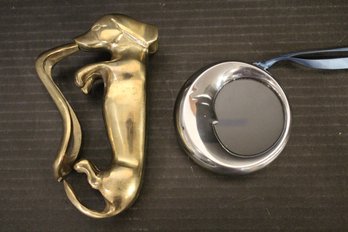 Nambe Moon Frame, Vintage Brass Dachshund