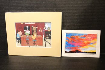 2 Pieces Of Unframed Wall Art