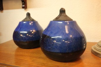 Blue Table Top Tiki Torches