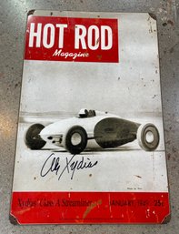 1949 Hot Rod Magazine Sign, Metal