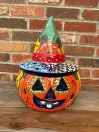 Talavera Pottery Pumpkin Jack O Lantern