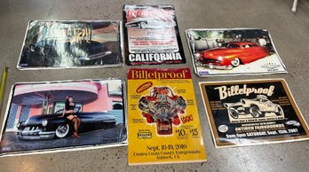 6 Vintage Car Posters