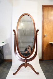 Victorian Style Oval Cheval Mirror