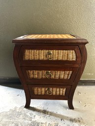 Wicker Nightstand Drawers