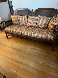 Very Rare 1930s Oak And Cane Sofa