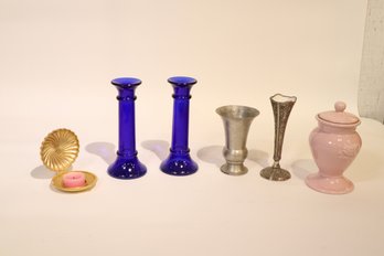 Candlesticks, Vases And Candles