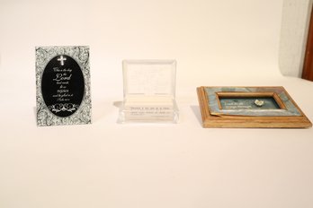 God's Gifts Promise Box And Two Framed Religious Quotes