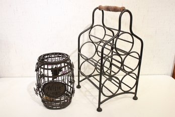 Wine Lot, 1 Bottle Holder, 1 Cork Holder