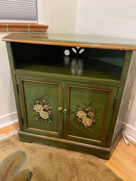 Decorative Green Corner Cabinet