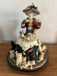 Whimsical Cat Lady Music Box Tea For Two