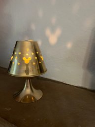 6 Inch Tall Vintage Brass Mickey Votive Candle Holder